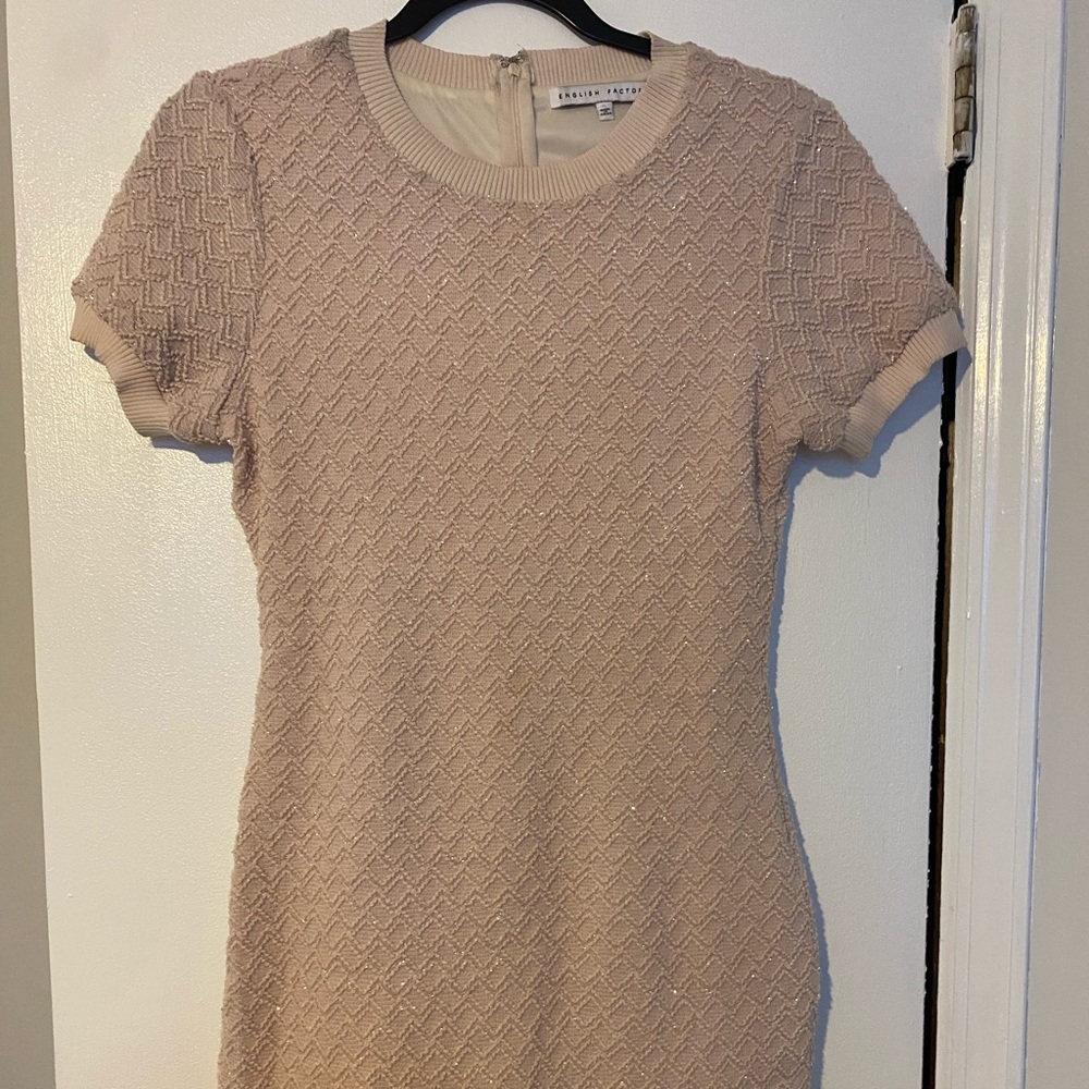 Pink Beaded Mini Dress